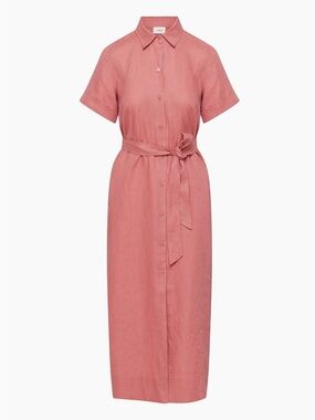 Wilfred Eleta linen maxi dress in earthen red size large
